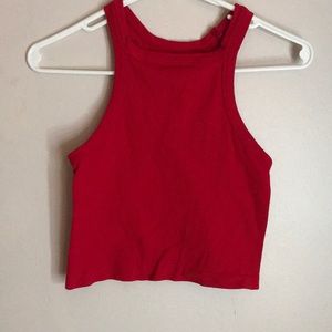 Red crop top
